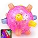 Leagway Flash Jumping Vibrating Bouncing Ball, Creative Flashing Dancing Ball with Colorful LED Light and Music, Novelty Light up Jump Ball Toys for Kids Boys Girls, Color Random