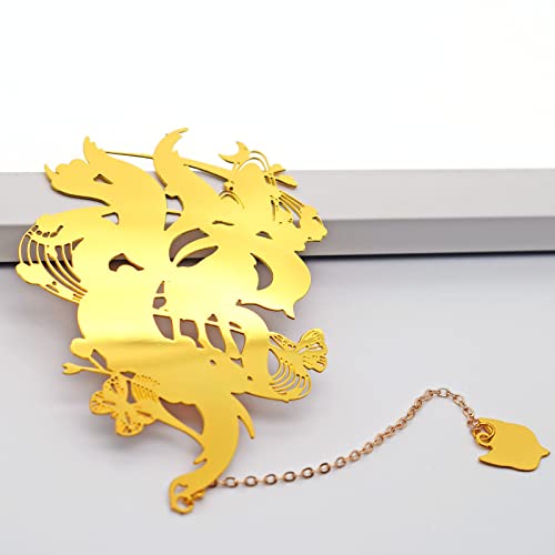 BLBMH Cute Metal Bookmarks for Women Book Lovers Cool Anime Kitsune Book Marks Unique Gifts Christmas Birthday -K4