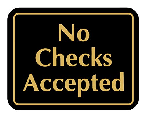 No Checks Accepted ~ Retail Store Policy Business Sign - Thumbnail 5