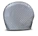 ADCO 3755 Silver #5 Diamond Plated Steel Vinyl Tyre Gard Wheel Cover, (Set of 2) (Fits 18