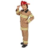 Tan Firefighter with Helmet Child Dress Up Costume S (4-6)