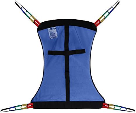 Zheeyi Full Body Patient Lift Sling, Mesh without Commode Opening, Medium (Blue)