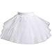 Girls 3 Layers Wedding Flower Girl Petticoat ,White,Large