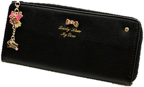 Amazon Maxia Collections ロング 長財布 レディース ラベンダー ピンク ファスナー開閉 黒 Maxia Collections 財布