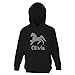 Girl's Personalised HORSE Riding Crystallised Equestrian Hoodie Varsany