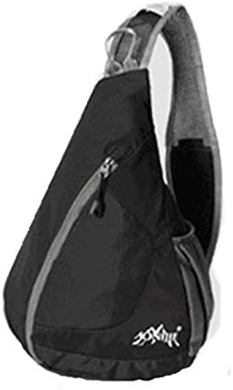 Packable Shoulder Backpack, Lightweight Foldable Sling Chest Crossbody Bag Black