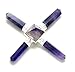 Healing Crystals and Healing Stones Pyramid Energy Generator- Chakra Gemstones and Crystals with Chakra Stones Bracelet Kit Meditation Gifts-Witchcraft Supplies Amethyst Pyramid 4 Point Generator