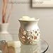 Hosley's Set of 2 White Ceramic Oil Warmer 4.3 Inch High Use with Tea Lights. Ideal for Spa and Aromatherapy. Use with Hosley Brand Essential Oils and Fragrance Oils. O3