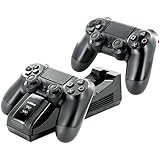 Nyko Charge Base - PlayStation 4 with a Modern and Simple Drop and Charge Design, Dual Patented Dongle Charging Port, Includes a USB and Wall Mount for Super Fast Charging of PS4, PS4 Pro and PS4 Slim Controllers