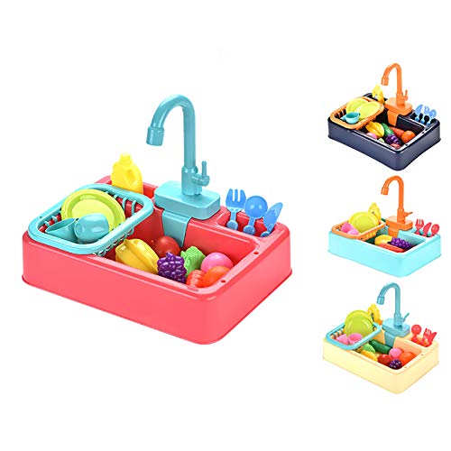 HYISHION Kinderküche zubehör kinderwaschbecken-spielküche zubehör mit kindergeschirr teeservice kochgeschirr Weihnachten… – Bild 3
