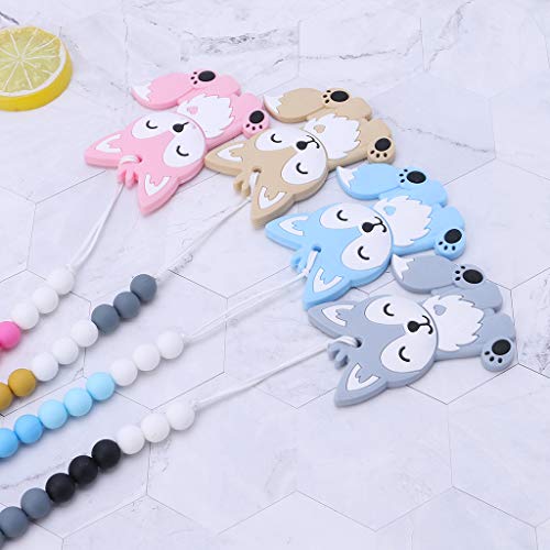 image for TeemorShop 1 Set Pacifier Clip with Cartoon Fox Teether Baby Nipple Ch