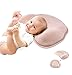 Health Nursing Memory Foam Pillow Premium Soft Positioner Toddler Beige Pillow Breathable Organic Cotton Shell, Natural and Breathable Strong, a Good sleeping Assistant for Baby!