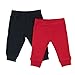 Leveret Baby Boys Girls Two Pack Legging Navy & Red Size 12 Months