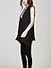 Hibluco Women's Casual Lightweight Sleeveless Open Front Cardigan Asymmetrical Hem Vest (X-Large, Black)