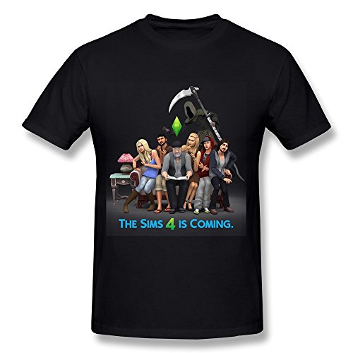 Tea Time Men's T-shirt The Sims Freeplay Black Size M