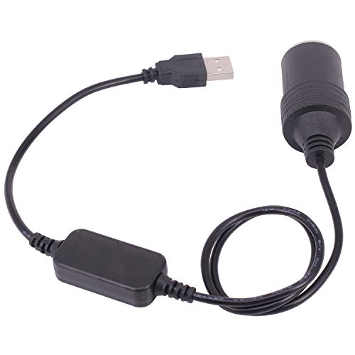 Yeworth 0.6m 5V USB to 12V Car Cigarette Lighter Socket Female Converter Adapter Cord for Car Cigarette Lighters Car Vacuum Cleaner Driving Recorder Etc (USB to Car Cigarette Lighter) - Thumbnail 3