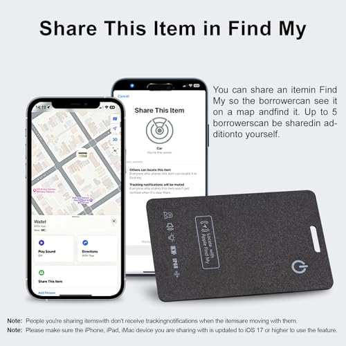 [Apple MFi Certified] LBPRT Airtag Card Rechargeable Wallet Tracker Thin 1.6mm 4 Pack, Smart Air Tag Work with Apple Find My (iOS Only, Android not Supported), Item Finder Locator for Luggage Suitcase