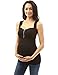 PattyBoutik Mama Zip Front Empire Waist Maternity Tank Top