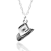 Sterling Silver Tiny Cowboy Cowgirl Hat Charm Necklace, Western Jewelry Charm Necklace, 18"