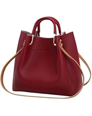 Women's Versatile Bags, Among Fashion Bucket Bags Solid Color Simple Wild Bags Shopping Handbag Shoulder Bags...
