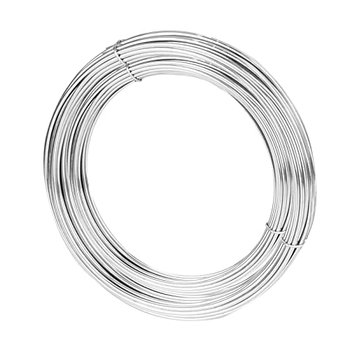 TooTaci 1.5mm Stainless Steel Wire - 20M Bendable Garden Wire, Silver, Use for Garden Trellis, Fence, Model Sculpting, Crafting
