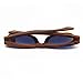 Real Solid Handmade Zebra Wood Wooden Sunglasses for Men & Women, Polarized Lenses (Ice Blue Lens)