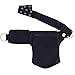 Cotton Practical Fannypack Waistbag Travel Utility Belt-Black