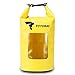 TOTOBAY Waterproof Dry Bag, Upgrade Design Perspective Window Roll Top Dry Sack with Adjustable Shoulder Straps for Water Outdoor Sports (Yellow, 10 L)