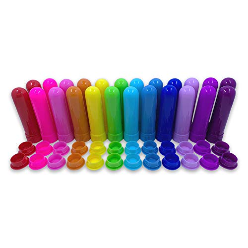 Aromatherapy Inhaler Tubes for Essentail Oils 24 Colored Nasal Aroma
