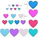Ruisita 500 Pieces Foam Hearts Stickers Valentine's Day Conversation Hearts Stickers Self-Adhesive Glitter Heart Shaped Foam Stickers for Valentine's Day