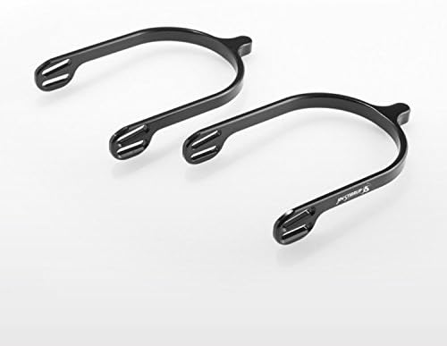 JIN Stirrup - Horse Riding SPURS - Laser Engraving Option - MEDIUM - 100% Made in Italy - Black