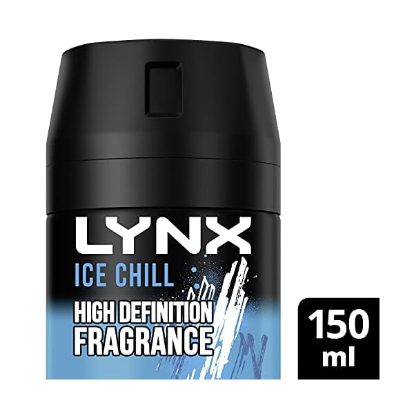 Lynx-Ice-Chill-Body-Spray-Deodorant-150-ml Lynx Ice Chill 48 hours of odour-busting zinc tech Aerosol Bodyspray iced mint & lemon deodorant for Men 150 ml Pack of…