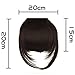 MAYSU False Bang Neat Full Dark Brown Fringe Hairpiece Clip in Hair Extensions bangs bg002-6