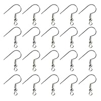 Hapy Shop 600 Pcs Silver Plated Ball Coil Earring Hooks Fish Hook Earrings/Hoops/Ear Wire for DIY Jewelry Making