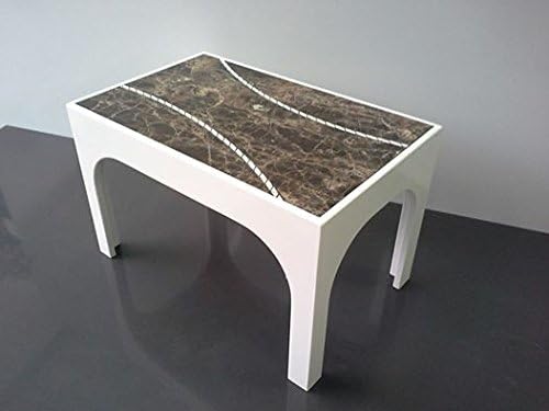 PATALANO MARMI Coffee Table in White Marble And Marron Emperador"Concep Design