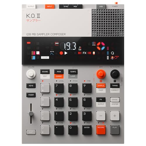 teenage engineering EP–133 K.O. II 128MB of sampler, drum machine and sequencer with built-in microphone and effects