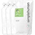 simplehuman Cucumber Moisturizing Liquid Hand Soap Refill Pouch, 34 Fl. Oz. (Pack of 3)