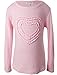Ipuang Big Girls' Heart-shaped Long Sleeve T-Shirt 8 Pink