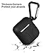 GiBot Airpods Case Holder Skin Protector for Apple Airpods Charging Case with Earhook,Necklace,Black