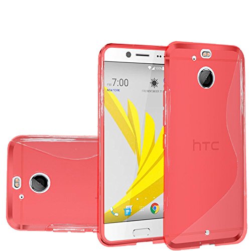 Red [ HTC BOLT / HTC 10 EVO ] Case, CRYSTAL Transparent Frosted Gel [TPU CANDY] Cover [SLIM] Bumper for HTC BOLT / HTC 10 EVO (2016)