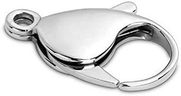 YDT Polished Stainless Steel Lobster Jewelry Clasps 17mm 50-pieces