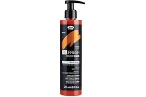 Lisap Color Depositing Hair Mask, Copper, 8.45 oz, Hair Gloss Toner Deep Conditioning Hair Mask, Dry Damaged or Color Treated Hair Repair, With Hydrating Camellia Oil, For Shine & Moisturization