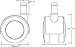 KATU BB506-14 Office Chair Caster Wheels Rubber PU 2
