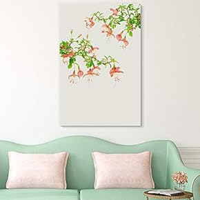 Red Flowers on Branch with Green Leaves