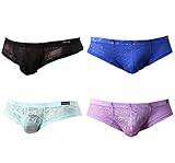 Winday Men's Sexy Underwear Thong G-string Elastic Smooth Bikini Lace Underwear