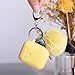 OULUOQI for Airpod Case -Slicone Cute for Airpods Case Cover with Pom Pom Keychain Compatible with Apple Airpods 2 &1 (Front LED Visible)