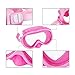 Kids/Children Snorkel Set, Swimming Goggles Semi-Dry Snorkel Equipment for Boys and Girls Junior Snorkeling Gear Age 5 Plus (Pink)