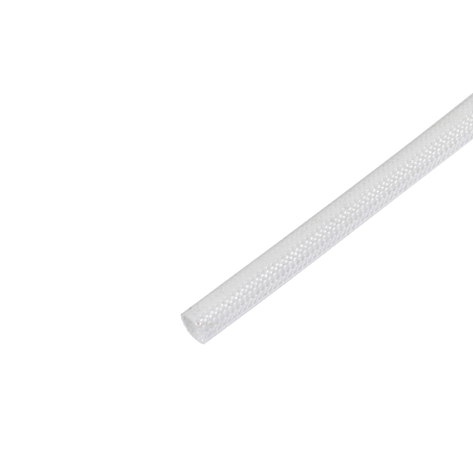 Rebower Braided Cable Sleeve Expandable Sleeving, [for Electronic Wire Protect] - 16.4Feet x 3/16 Inch / White / 1Pcs