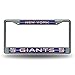 Rico Industries Rico NFL New York Giants Bling Chrome License Plate Frame with Glitter Accent