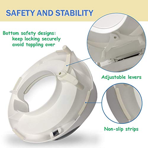 Potty Training Toilet Seat Cover for Kids Toddlers Boys Girls, with Urine Splash Guard, Non-Slip Rubber Grip, Cushion Handle Backrest, Fits Round & Oval Toilets